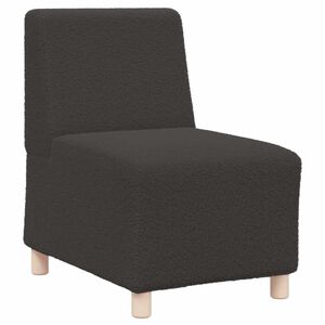 vidaXL Modulares Sofa ohne Armlehnen Dunkelgrau 55 cm Gelockter Wollstoff
