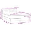 vidaXL Boxspringbett mit Matratze Schwarz 160x220 cm Samt