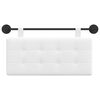 vidaXL H&auml;ngevorderseite Wandmontiert Wei&szlig; 100 x 55 x 5 cm Stoff