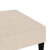 vidaXL Schlafsofa 2-Sitzer mit Hocker Creme Mikrofasergewebe