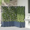 vidaXL Garten-Pflanzgef&auml;&szlig; 2 pcs Grau 80 x 40 x 125,5 cm Stahl