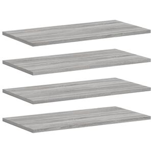 vidaXL Wandregale 4 Stk. Grau Sonoma 60x30x1,5 cm Holzwerkstoff