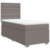 vidaXL Boxspringbett mit Matratze Taupe 80x200 cm Stoff