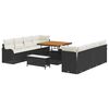 vidaXL Gartensofa-set 11 stk. Schwarz Poly-Rattan