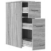 vidaXL Badschrank Schmal mit Rollen Grau Sonoma Holzwerkstoff