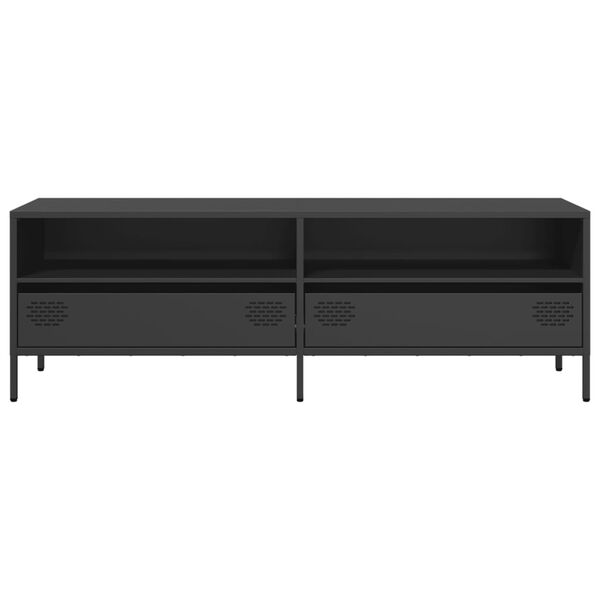 vidaXL TV-Schrank Schwarz 135x39x43,5 cm Kaltgewalzter Stahl