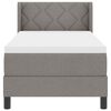 vidaXL Boxspringbett mit Matratze Taupe 200 x 80 cm Polyester