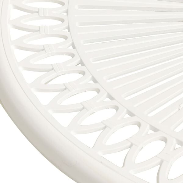 vidaXL Gartentisch Weiß 62x62x65 cm Aluminiumguss