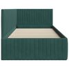 vidaXL Eckbettgestell mit Kopfteil Dunkelgr&uuml;n 90 cm x 200 cm Samt