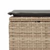 vidaXL 7-tlg. Garten-Sofagarnitur mit Kissen Beige Poly Rattan
