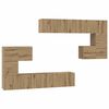 vidaXL TV-Einheiten Wandmontiert 4 pcs Artisan-Eiche Holzwerkstoff