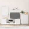 vidaXL TV-Schrankset Wandmontiert 4 pcs Wei&szlig; Holzwerkstoff