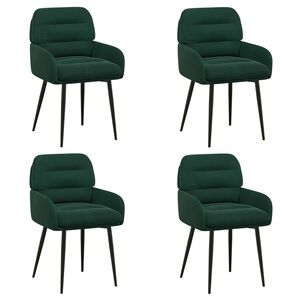 vidaXL Esszimmerst&uuml;hle 4 stk. Samt Dunkelgr&uuml;n 59 x 59,5 x 90 cm