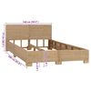 vidaXL Bettrahmen Rattan Handgeflochten 140x200 cm