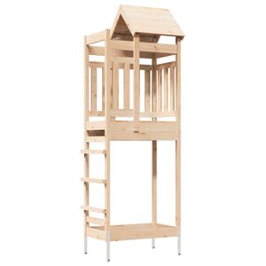 vidaXL Spielturm Braun 52,5 x 85 x 238 cm Massives Kiefernholz