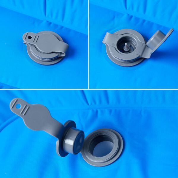 vidaXL Selbstaufblasende Isomatte mit Kissen Blau