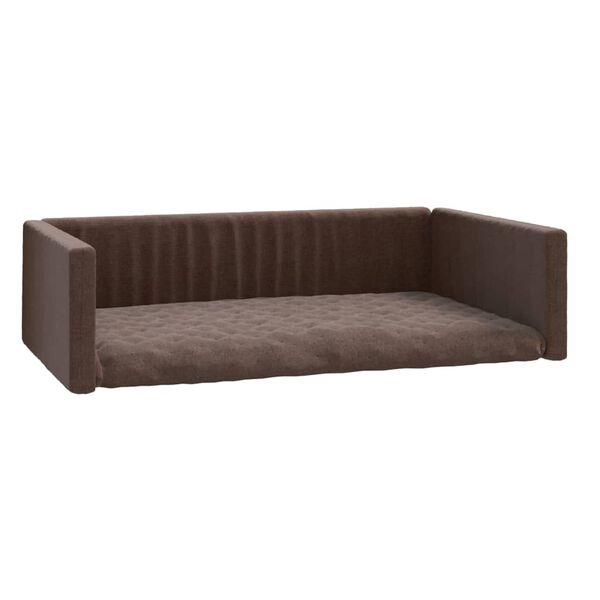 vidaXL Kofferraum-Hundebett Braun 110x70 cm Leinenoptik