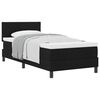 vidaXL Boxspringbett mit Matratze Schwarz 90 x 190 cm Stoff