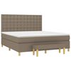 vidaXL Boxspringbett mit Matratze Taupe 180x200 cm Stoff