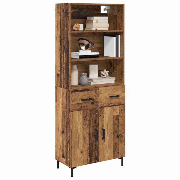 vidaXL Highboard Altholz 69,5 x 34 x 180 cm Holzwerkstoff
