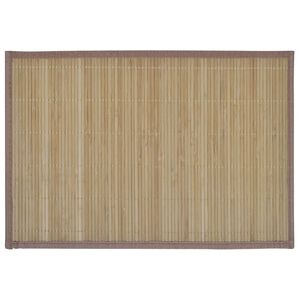6 Bambus-Platzdeckchen 30 x 45 cm Braun