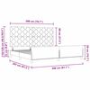 vidaXL Bettgestell mit Kopfteil Dunkelbraun 200 x 200 cm Stoff