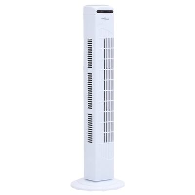 vidaXL Turmventilator mit Fernbedienung und Timer Φ24x80 cm Weiß