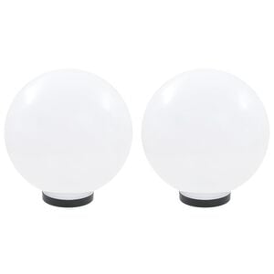 vidaXL LED-Gartenleuchten 2 Stk. Kugelf&ouml;rmig 30 cm PMMA