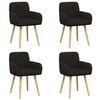 vidaXL Esszimmerst&uuml;hle 4 stk. Boucl&eacute; Schwarz 59 x 56,5 x 85 cm