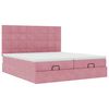 vidaXL Ottoman-Bett mit Matratzen Rosa 200x200 cm Samt