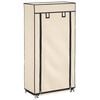 vidaXL Schuhschrank mit Abdeckung Cremewei&szlig; 58 x 28 x 106 cm Stoff