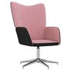 vidaXL Relaxsessel mit Hocker Rosa Samt und PVC