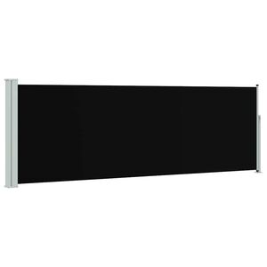 vidaXL Ausziehbare Seitenmarkise 100&times;314 cm Schwarz