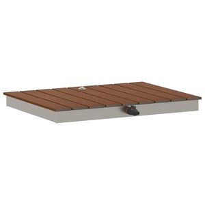 vidaXL Garten Boden Dusche WPC und Edelstahl 201 Braun