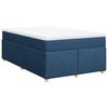 vidaXL Boxspringbett mit Matratze Blau 120x200 cm Stoff