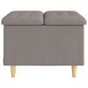 vidaXL Knopf Hocker mit Kissen Taupe 60 x 60 x 45 cm Stoff