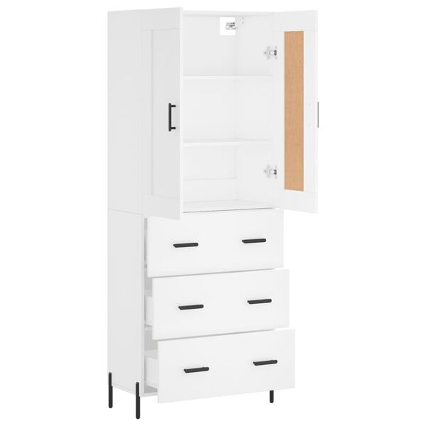 vidaXL Highboard Wei&szlig; 69,5x34x180 cm Holzwerkstoff