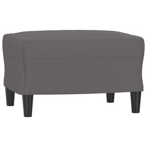 vidaXL Fu&szlig;hocker Grau 60x50x41 cm Kunstleder