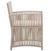vidaXL Gartensessel mit Sitzkissen 2 Stk. Beige Poly Rattan