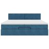 vidaXL Ottoman-Bett mit Matratze Dunkelblau 200x200 cm Samt
