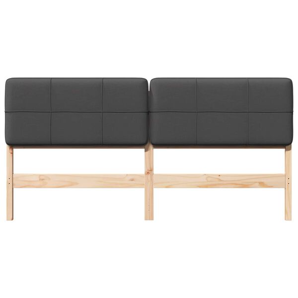 vidaXL Gepolstertes Kopfteil mit Kopfteil Braun und Dunkelgrau 200 cm