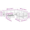 vidaXL 9-tlg. Garten-Sofagarnitur mit Kissen Massivholz Douglasie