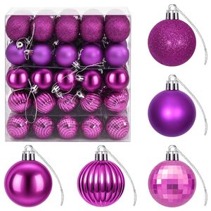 vidaXL Weihnachtskugelset 100 stk. Lila 4 cm Polystyrol