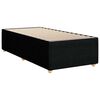 vidaXL Boxspringbett mit Matratze Schwarz 100x200 cm Stoff