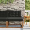 vidaXL Outdoor Mittelsofa Massivholz Akazie Natur