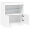vidaXL Sideboard mit LED-Leuchten Wei&szlig; 60x37x67 cm
