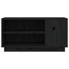 vidaXL TV-Schrank Schwarz 80x35x40,5 cm Massivholz Kiefer