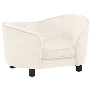 vidaXL Hundesofa Creme 69x49x40 cm Pl&uuml;sch