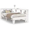 vidaXL Massivholzbett mit Regal ohne Matratze Wei&szlig; 90x200 cm Kiefer