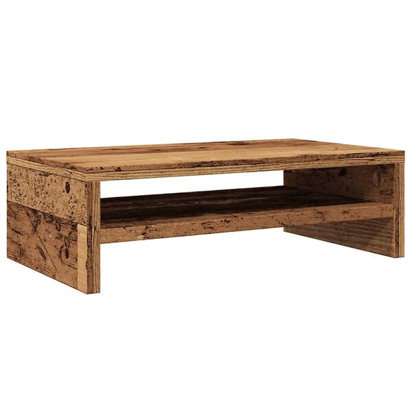 vidaXL Monitorst&auml;nder Altholz-Optik 42x24x13 cm Holzwerkstoff